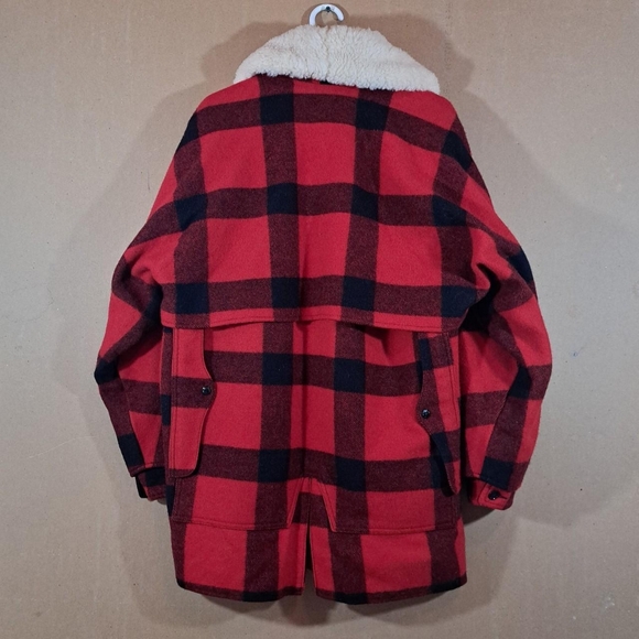 Vintage Filson Mackinaw Wool Shearling Packer Coat Size 46 Made in USA - Picture 2 of 8